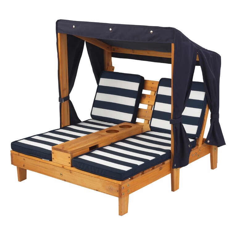 Kids Wood Outdoor Table Or Chair Chaise Lounge and Ottoman